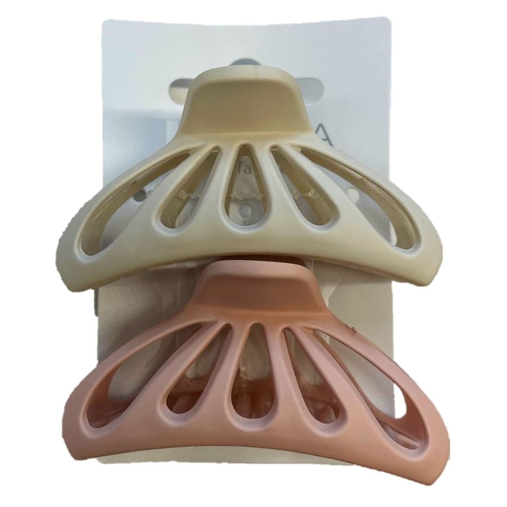 HERBA Klammer<br>2 Stück, beige/rosa