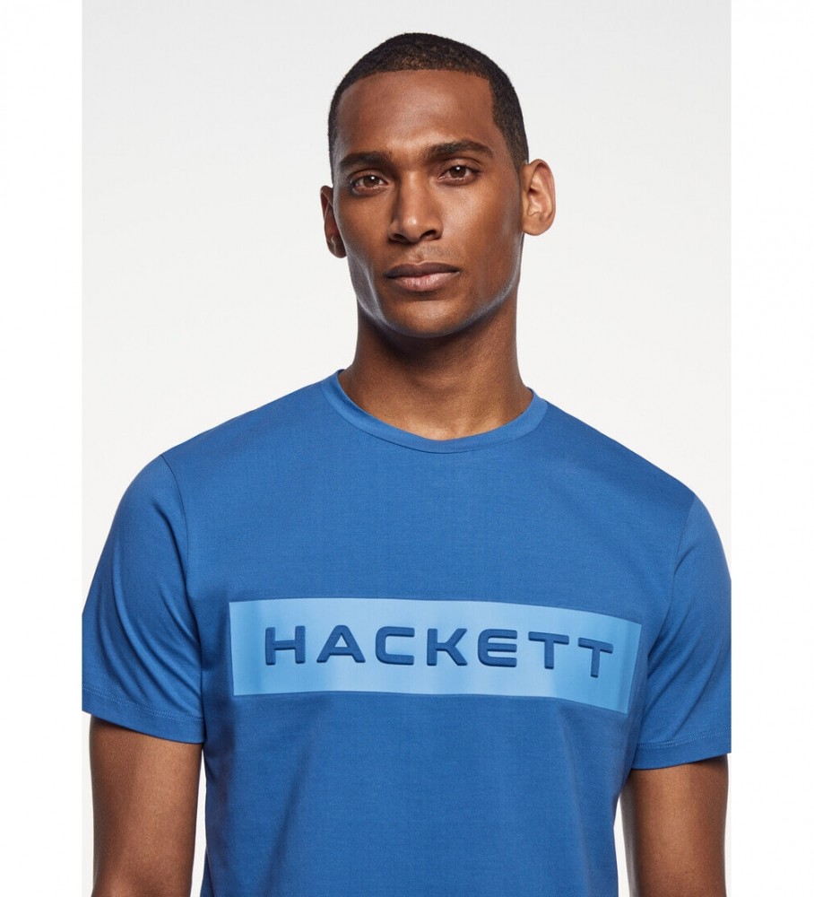 Camiseta Hackett Azul com Estampa do Logo