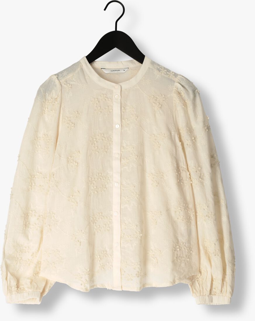SUMMUM gebroken wit summum blouse blouse small flower 3d