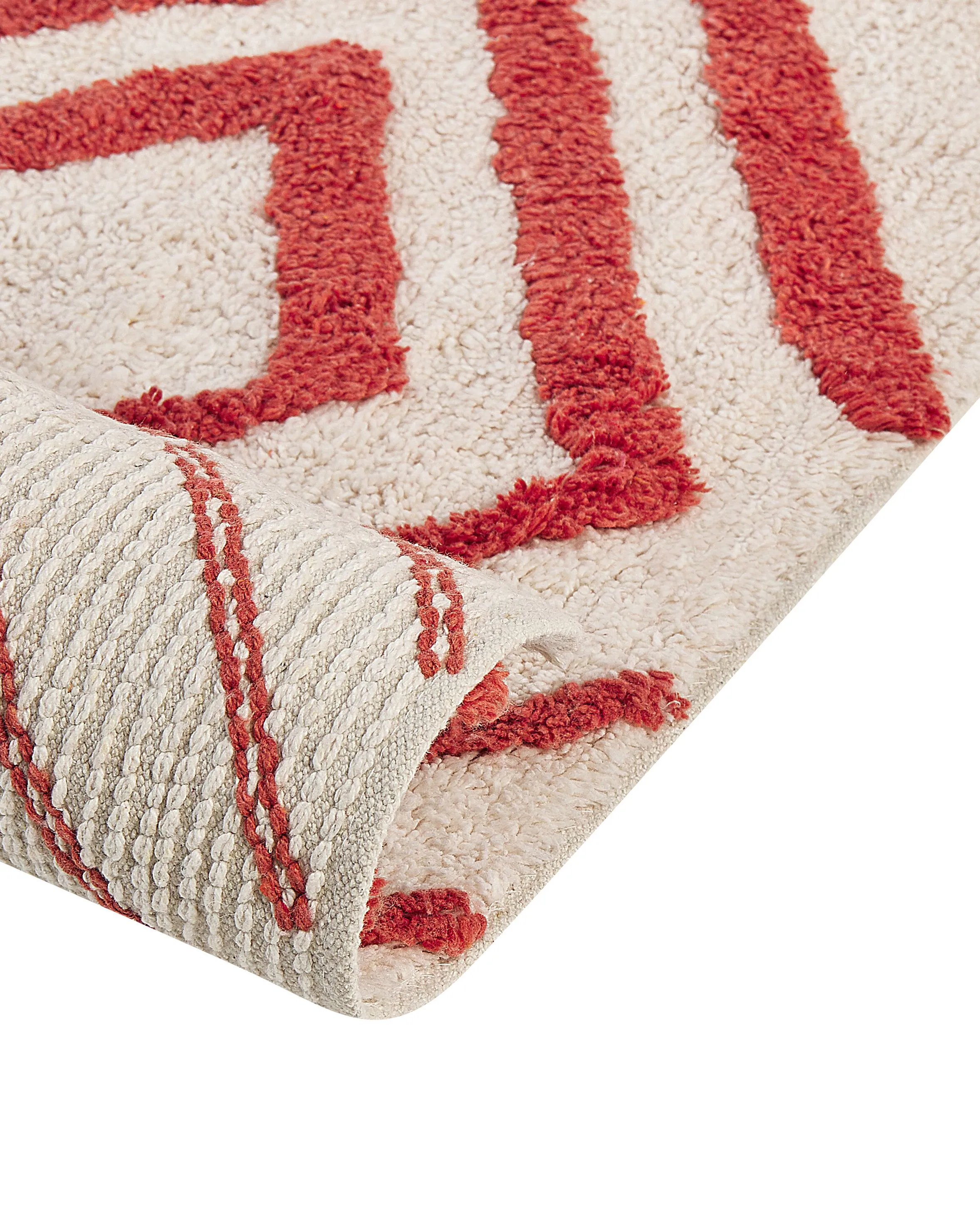 Vloerkleed HASKOY Rood 160 x 230 cm Katoen