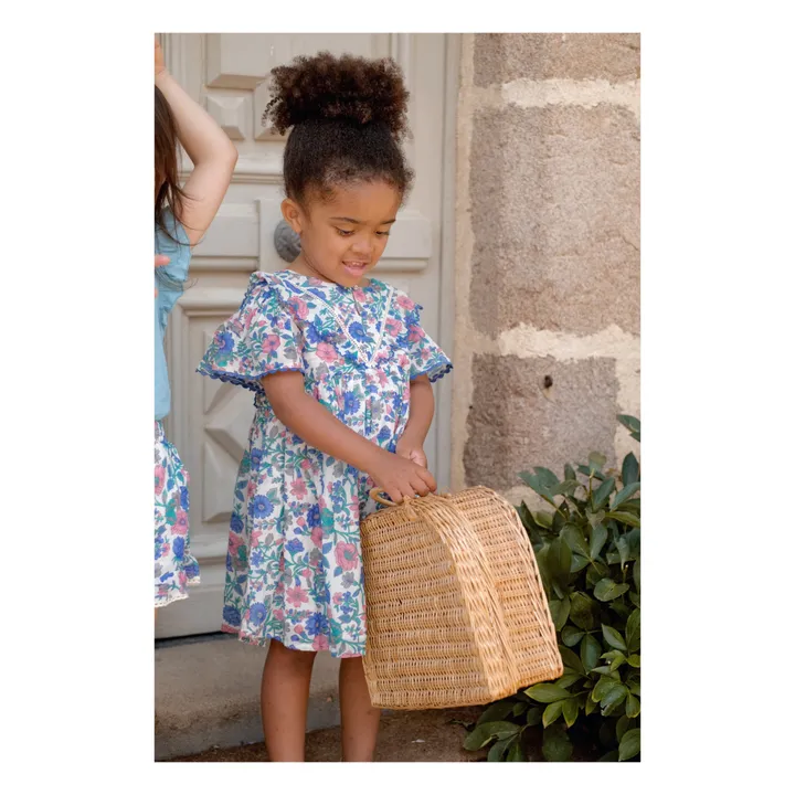 Louise Misha Robe Siloe Fleurie | Bleu