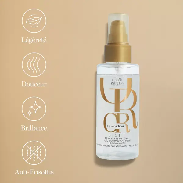 Wella Professionals Oil Reflections Huile Capillaire Légère Révélatrice de Lumière 100ml