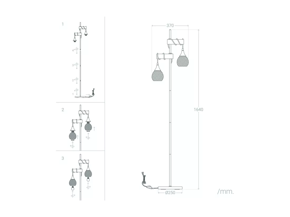 Lampadaire Monah Blanc