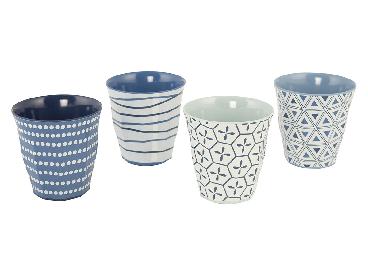 Bo-Camp mix & match blauw 16-delig serviesset
