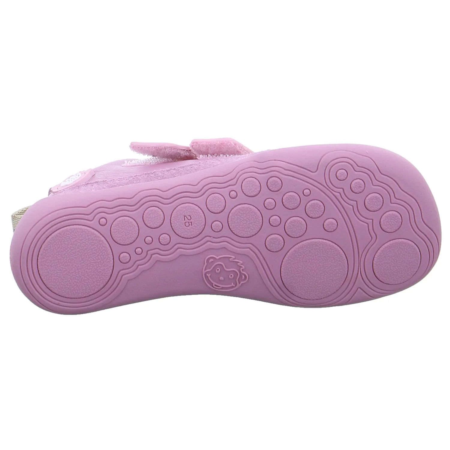 AFFENZAHN Kleinkinder-Halbschuh Klett Rosa Leder  Komfortschuh