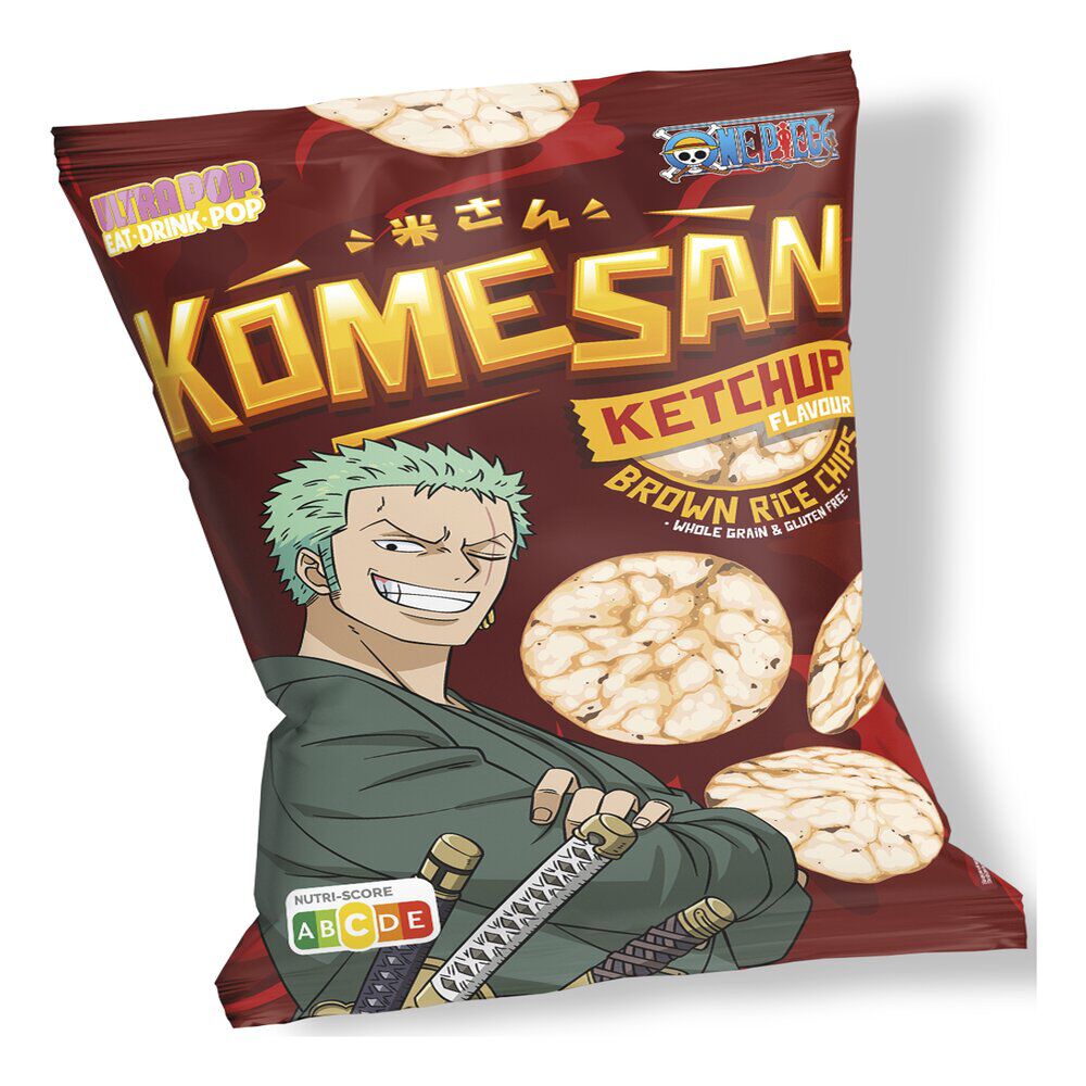 Chips de riz complet Komesan goût ketchup Zoro One Piece 60g