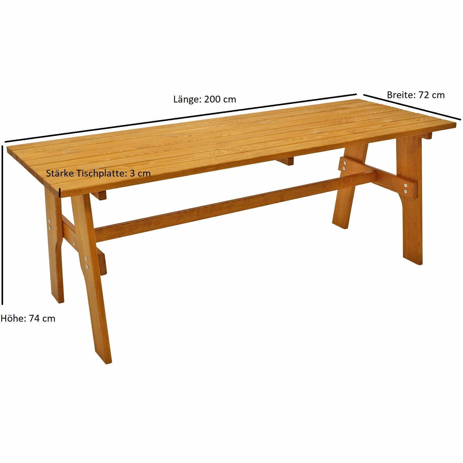DEGAMO Garnitur FREITAL3-teilig 200cm, Kiefer