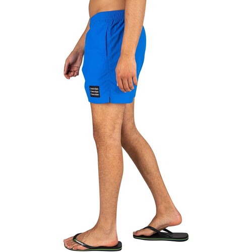 Calvin Klein Jeans - Shorts De Baño Con Cordones Medianos Azul
