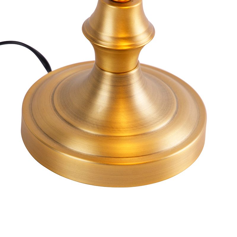 Smart notarislamp brons met amber glas incl. Wifi A60 - Banker