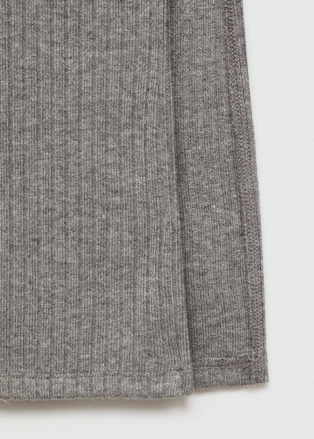 MANGO TEEN ribgebreide maxi jurk middengrijs