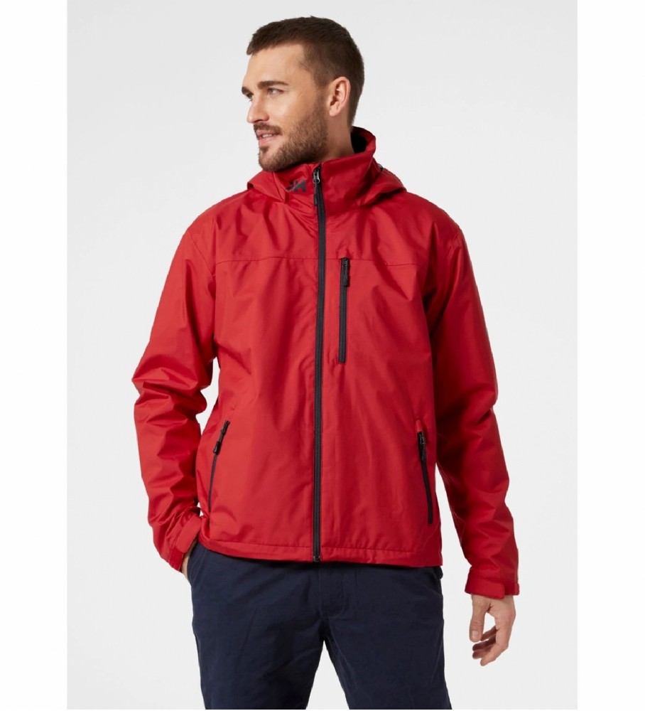 Jaqueta náutica com capuz vermelha Helly Hansen