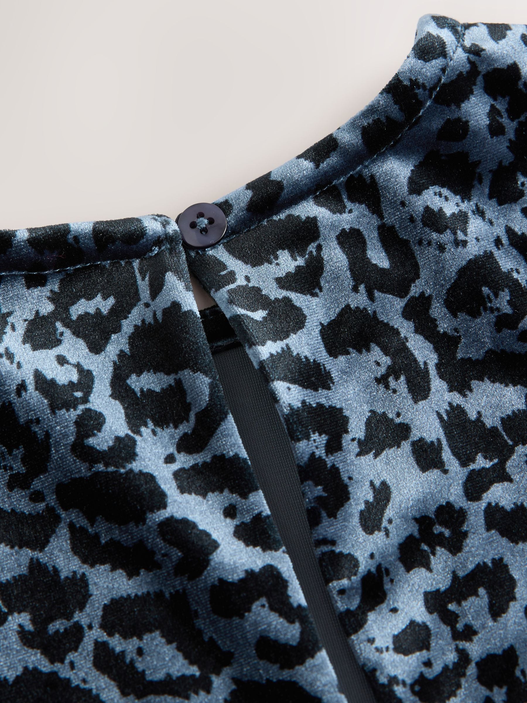 Blauwgroen dierenprint - Velours jumpsuit (3-16jr)