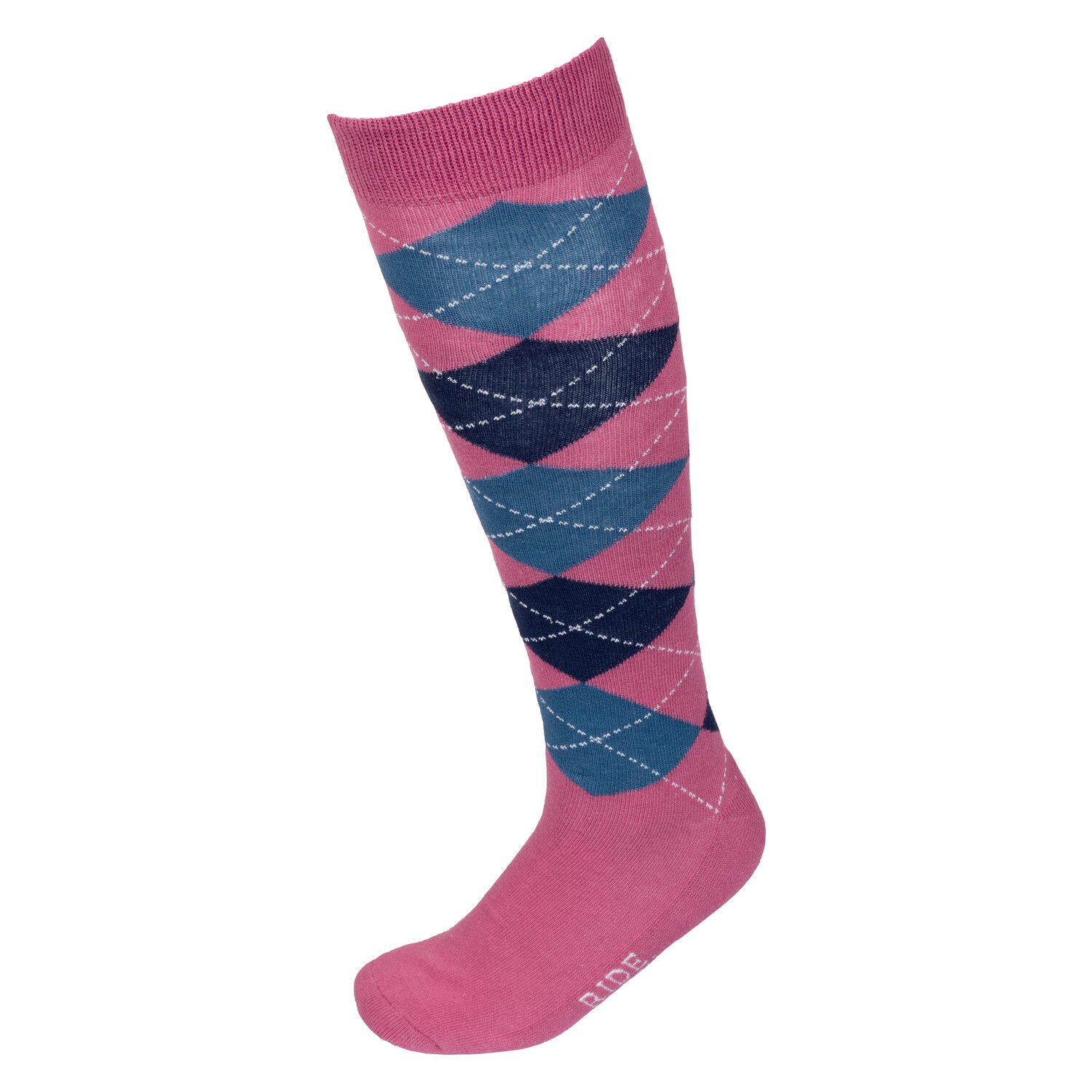 RIDE now Kniestrümpfe mit Rautenmuster  - violetrose/navy/skyblue
