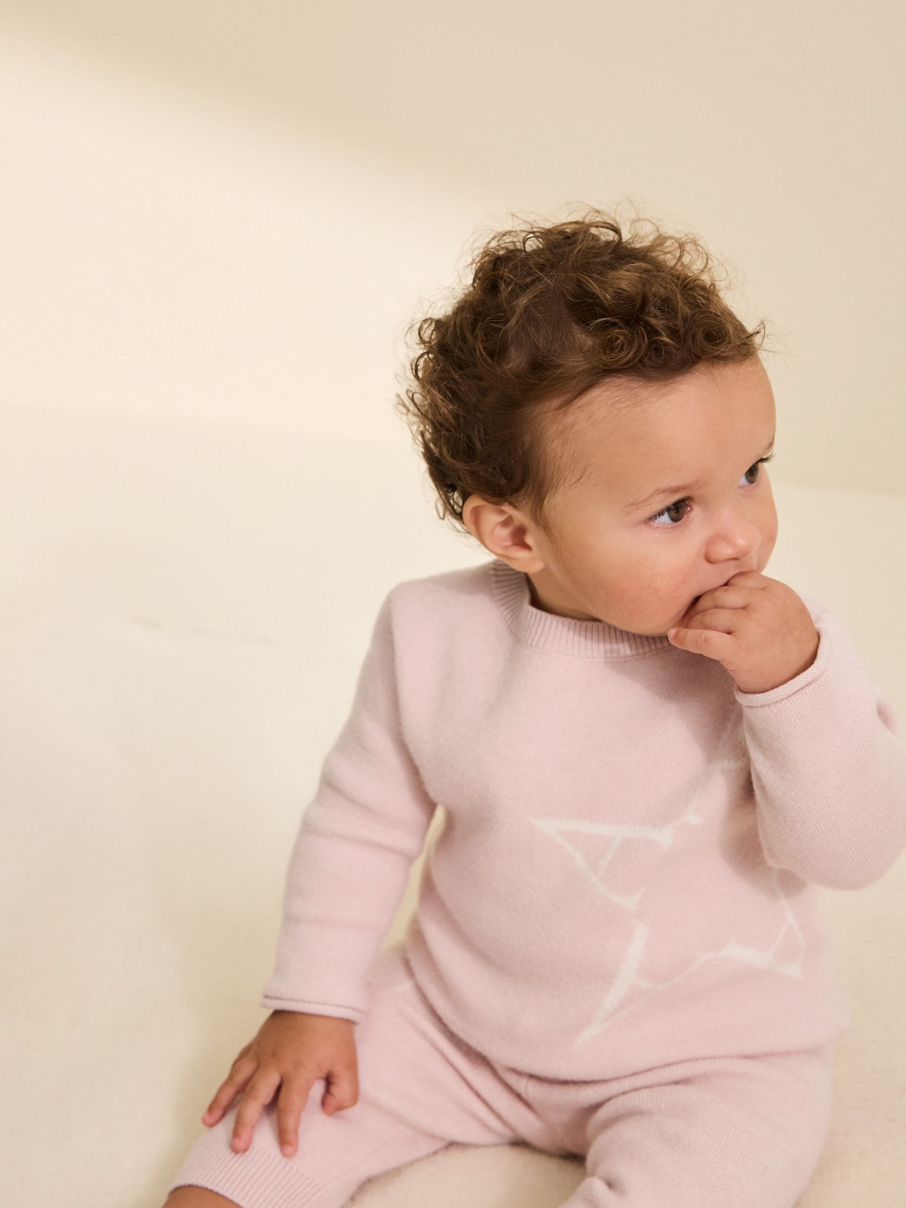 smALLSAINTS Knitted Top and Joggers Baby Girls Set