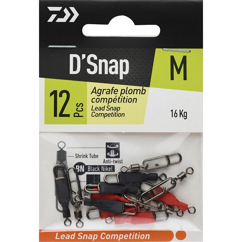 Emerillon Agrafe Daiwa D'snap Plomb Competition
