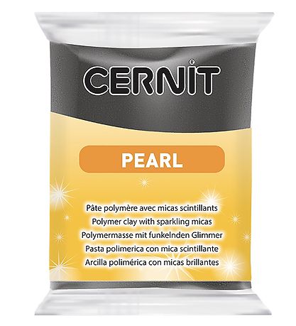 Cernit Polymer Ton - Pearl - Schwarz