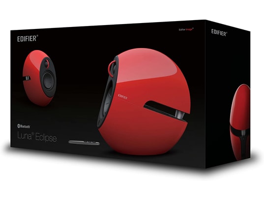 EDIFIER - Enceinte amplifiée 2.0 Luna Eclipse - Kit d'enceintes Design 2.0 Bluetooth Rouge 7...