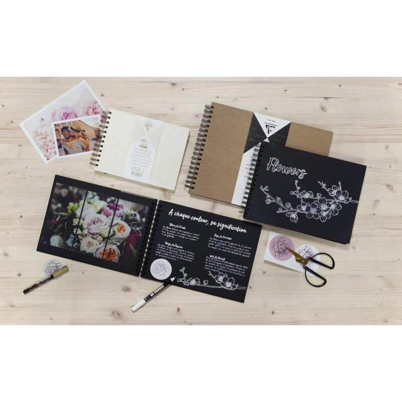Album à personnaliser de 40 feuilles 200g/m2 au format 27x20cm - Kraft