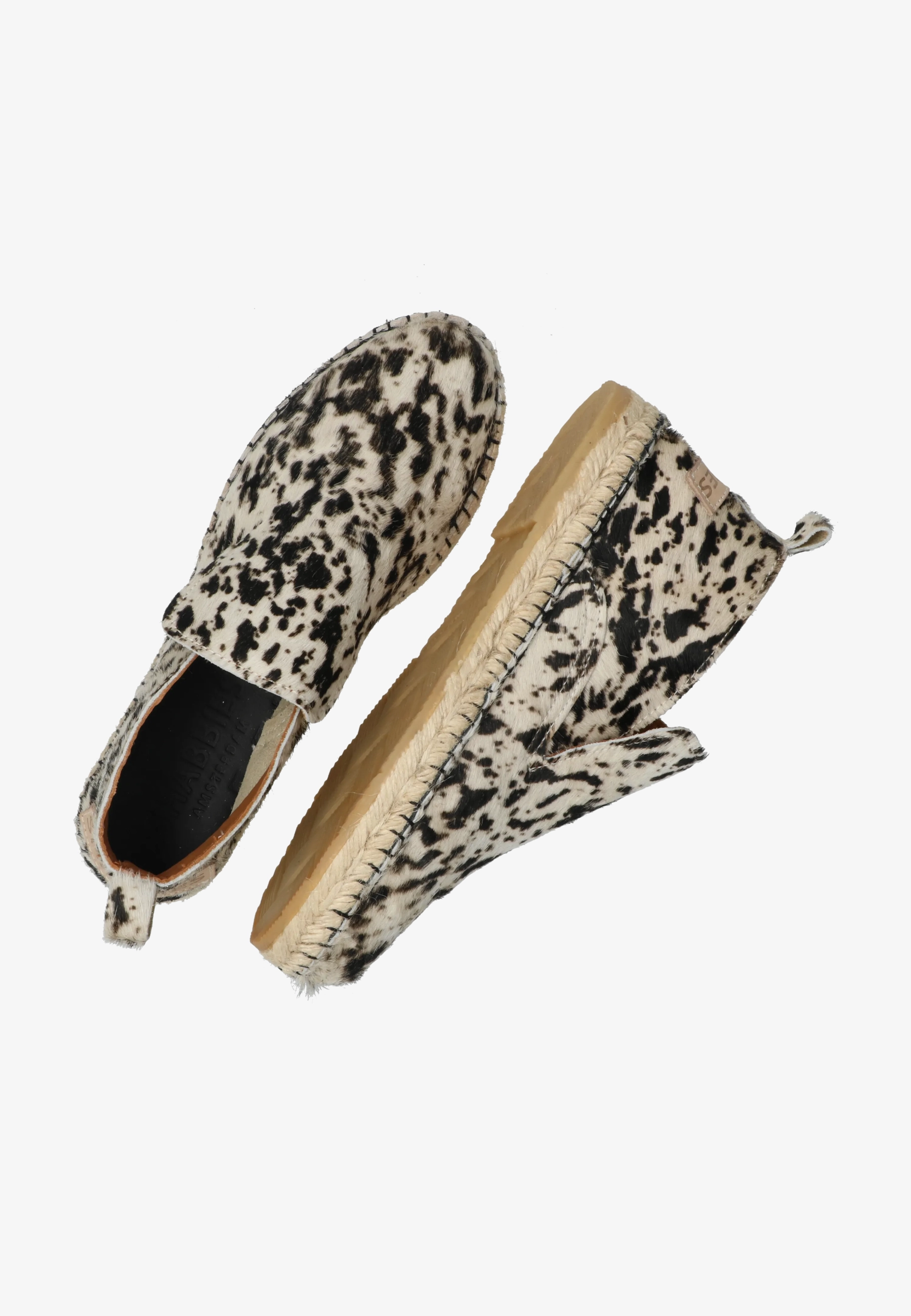 ELCHE LOFA Espadrille pony Off White/Black