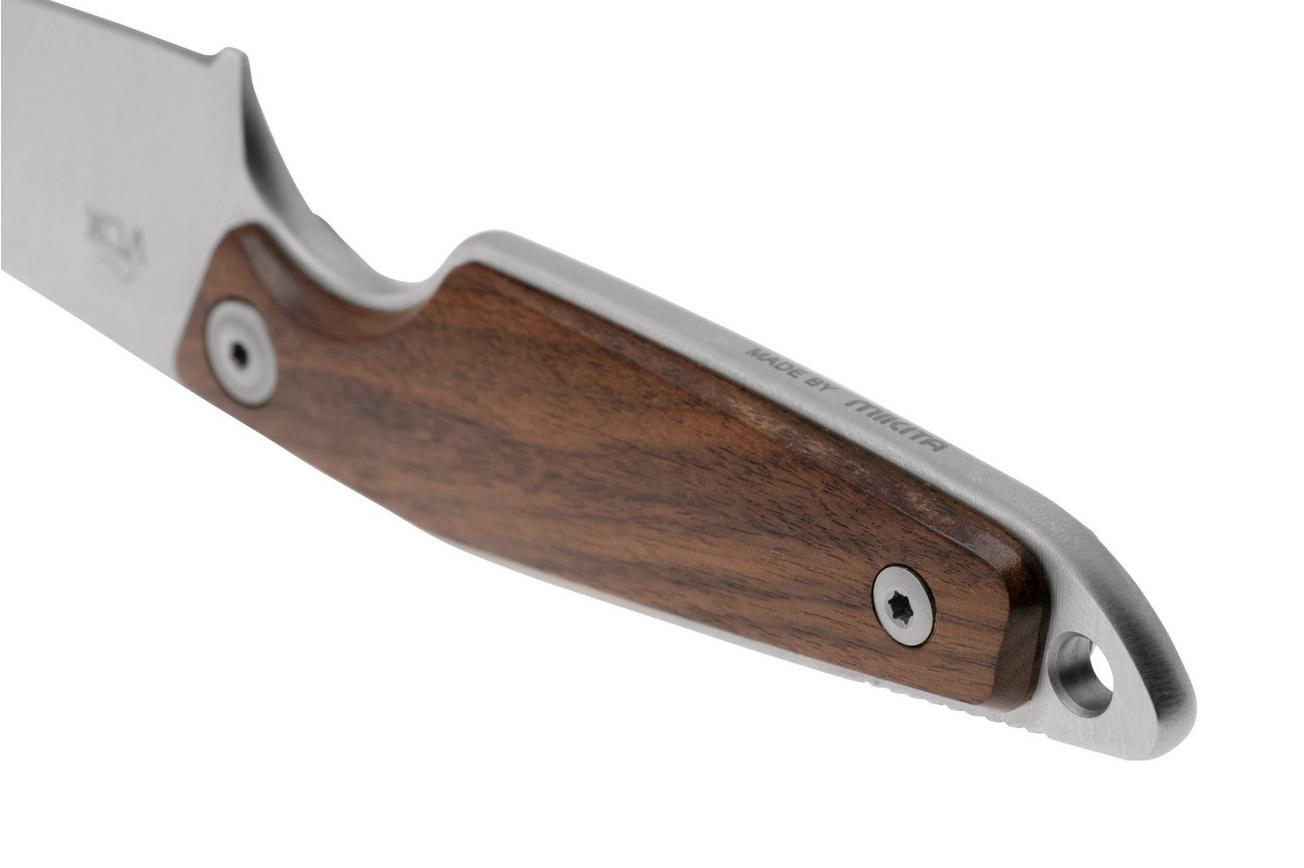 MKM Makro 1 Droppoint MK-MA01-S Santos Wood, vaststaand mes, Jesper Voxnaes design