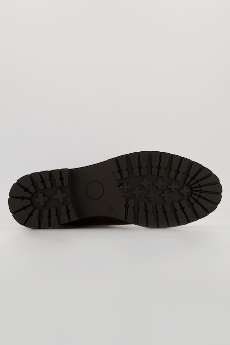 Lederstiefel, 3XL-Schaft, Prägung, Reißverschluss