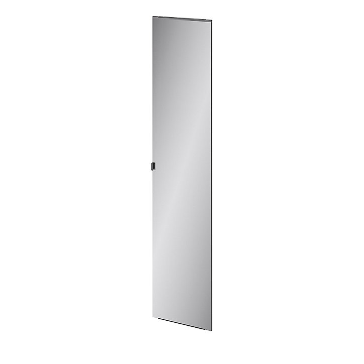 Armoire penderie portes battantes miroir et effet chêne grisé GoodHome Atomia H. 225 x L. 150 x P. 60 cm