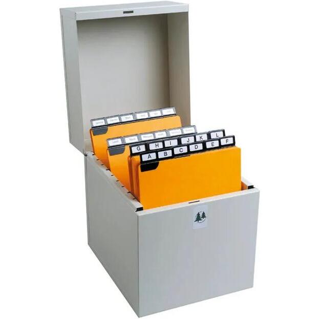 Boîte à fiches Metalib - Classement de 500 fiches verticales - 148 x 105 mm à 150 x 105 mm