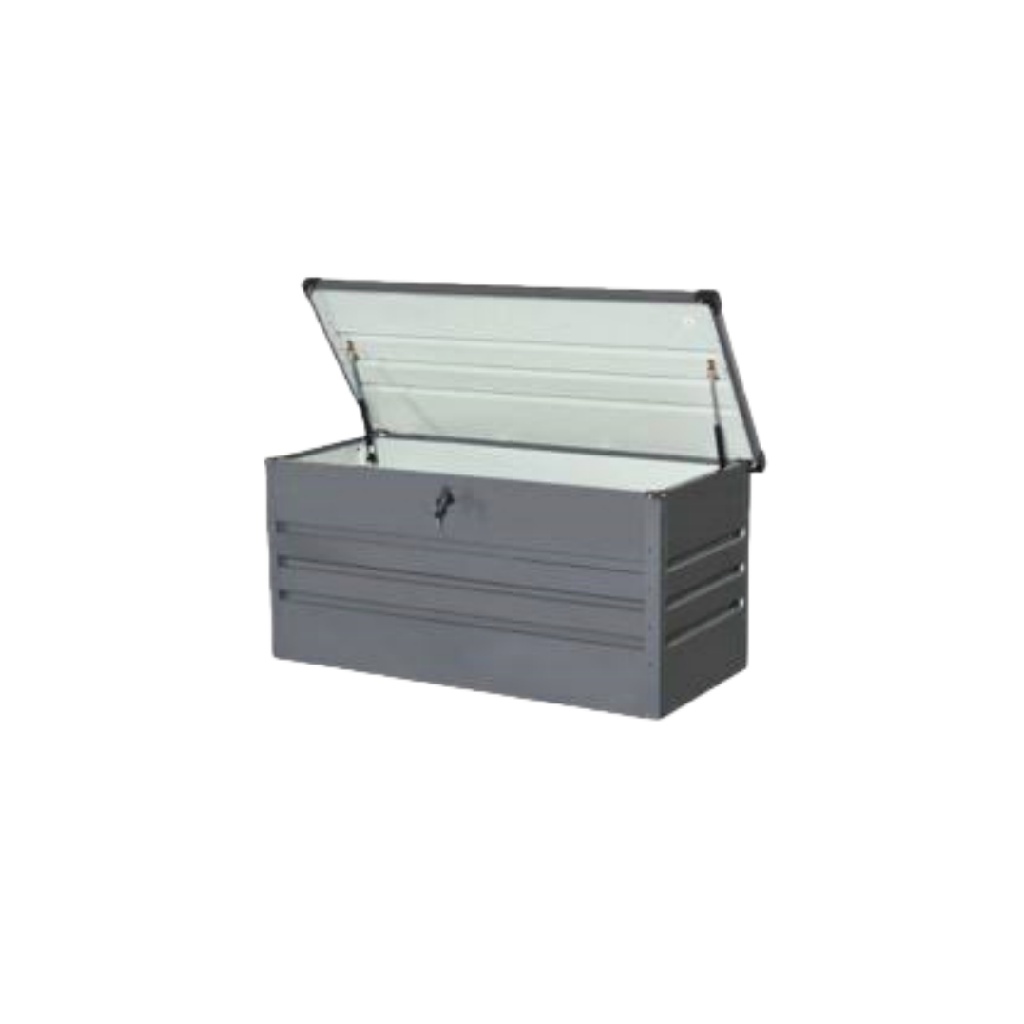 Coffre de rangement en acier galvanisé – gris métallisé – verrouillable – 400 L