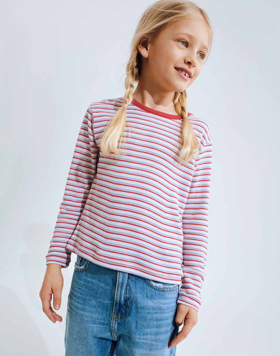 Shirt van merinowol/zijde voor kinderen