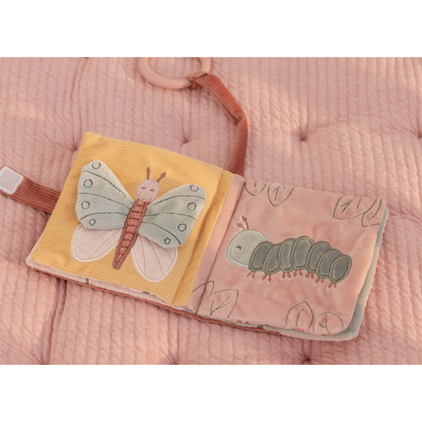 Livre d'éveil en tissu pour poussette Flowers & Butterflies
