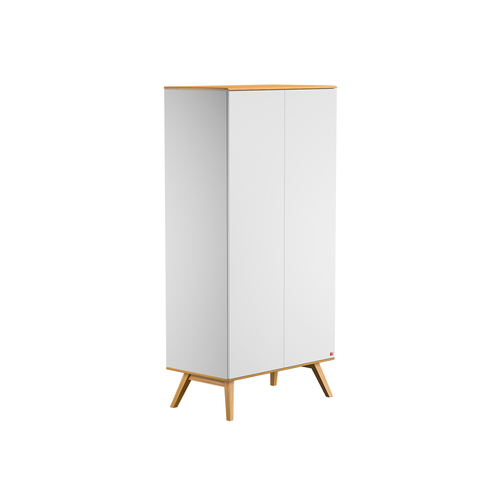 Chambre TRIO lit 60x120 commode armoire NATURE blanc - VOX