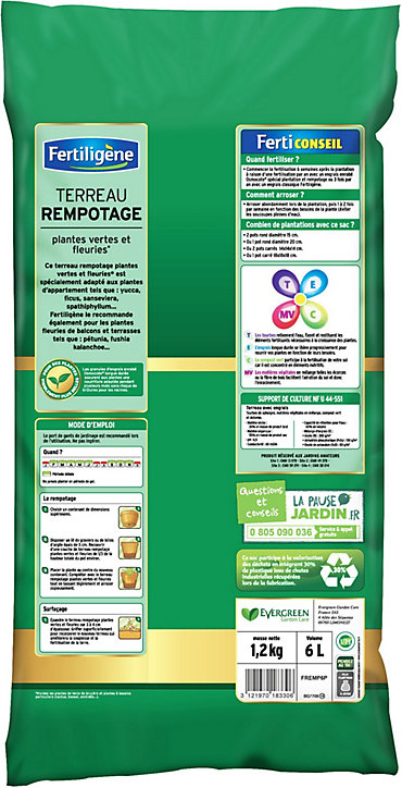 Terreau de rempotage Fertiligène 6L