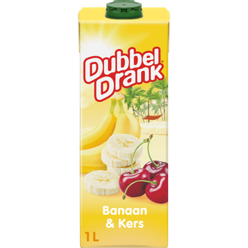 DubbelDrank Banaan & Kers 1L