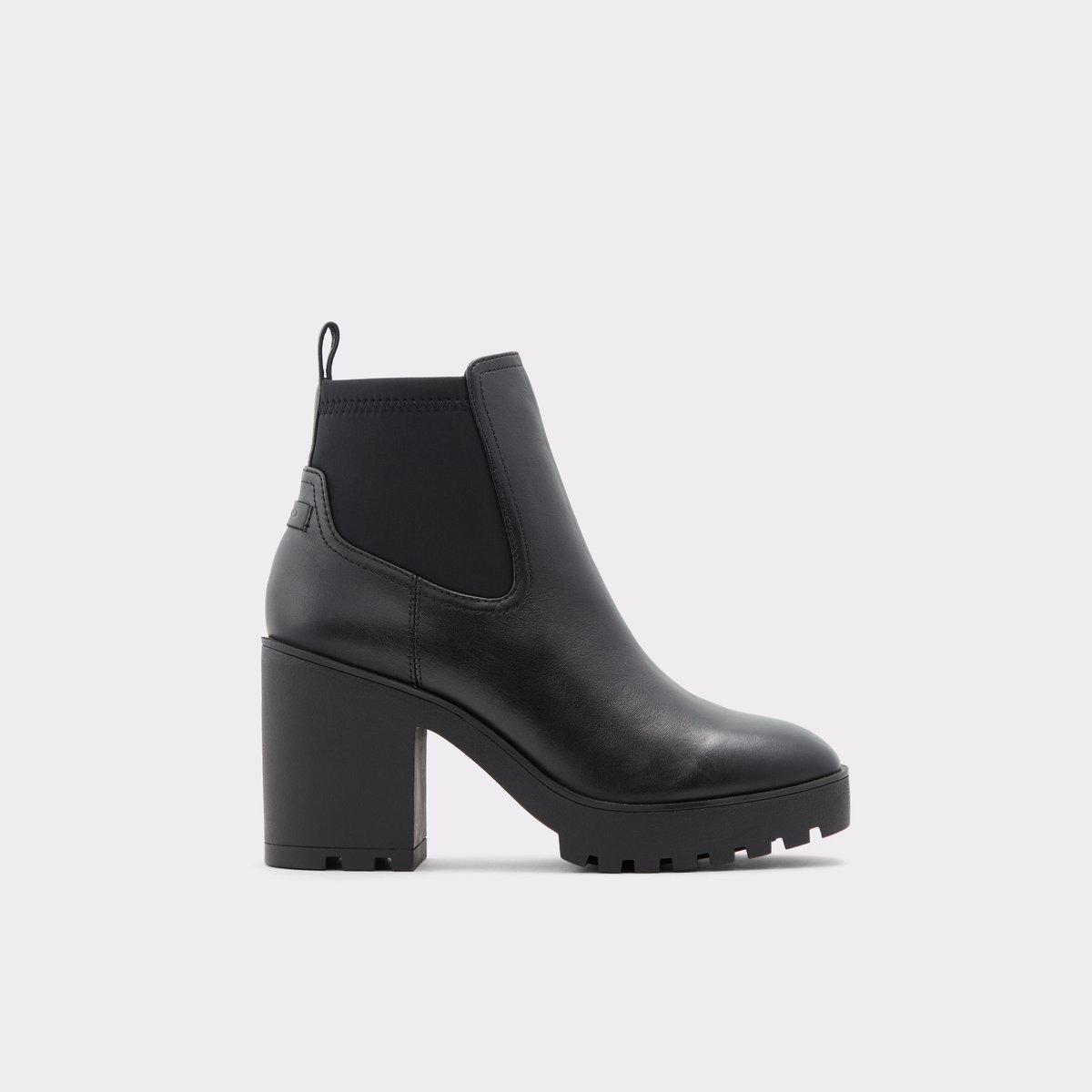 Chetta Black Leather Smooth Women Chelsea boots
