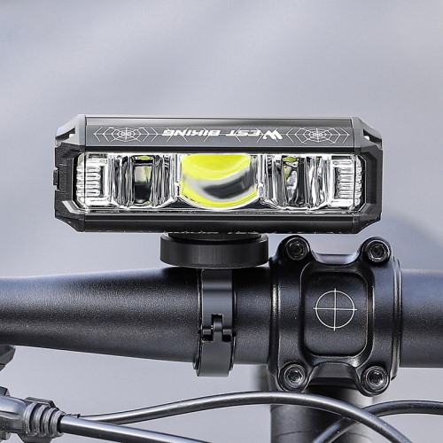 4000mAh Wiederaufladbares Aluminium USB Fahrrad Licht Velo LED Warnlicht IPX4 (1750 Lumen) - Schwarz
