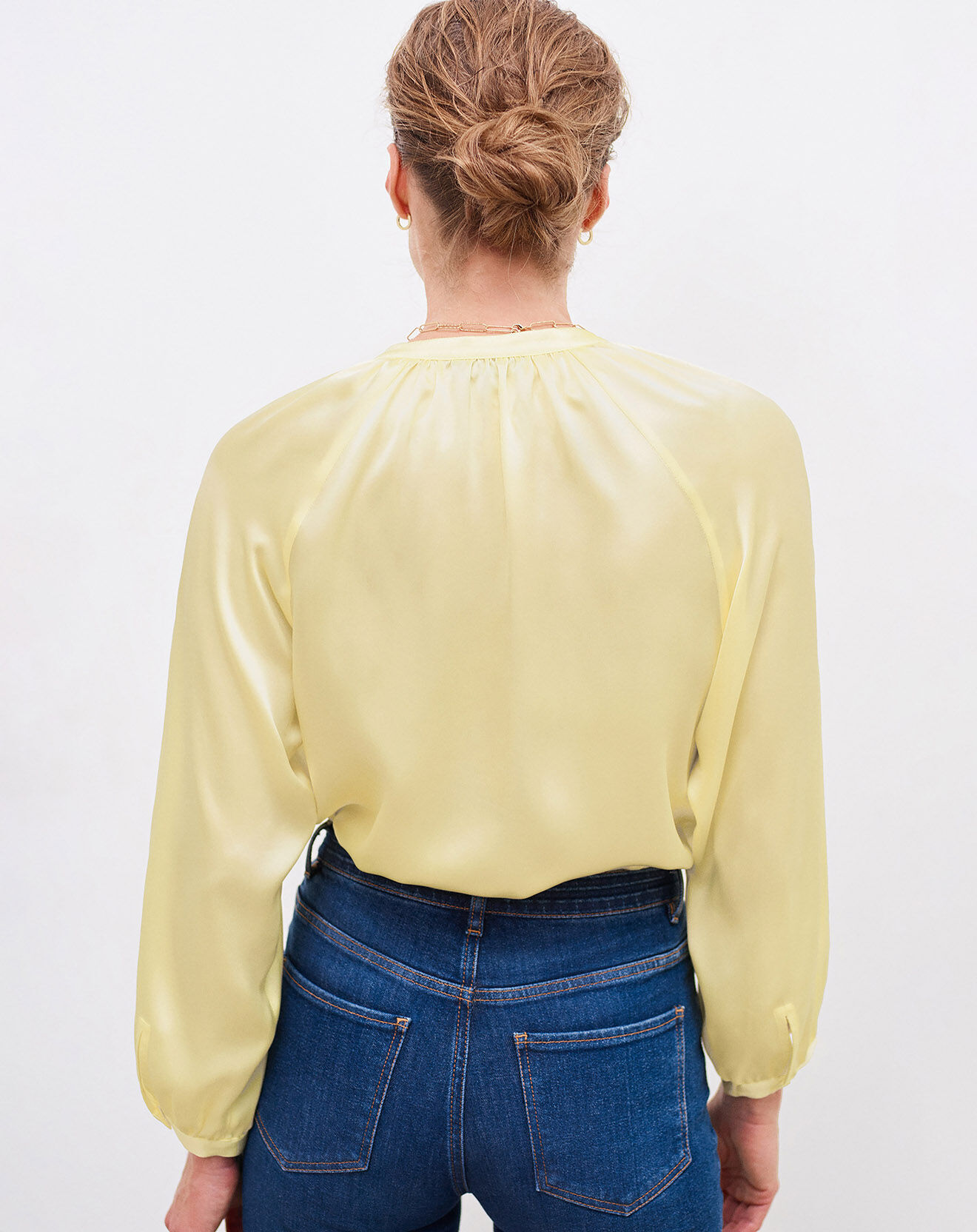 Caroll Chemise 100% Soie Bilk citron