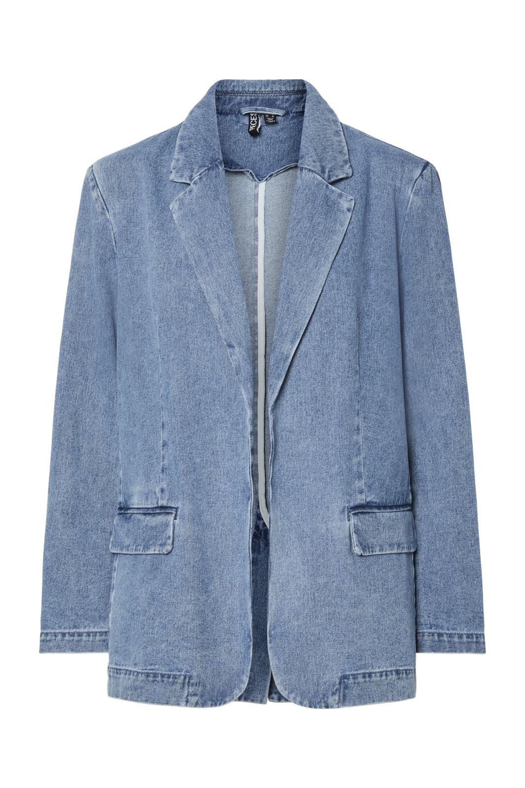 Pieces Pcfulla Ls Loose Denim Blazer Fsy