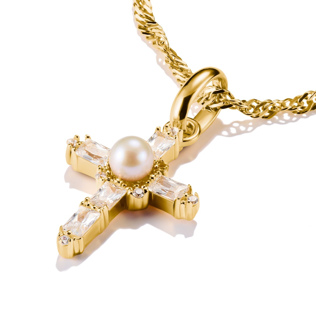 Thomas Sabo Charm-Anhänger Vintage-Kreuz Connect vergoldet