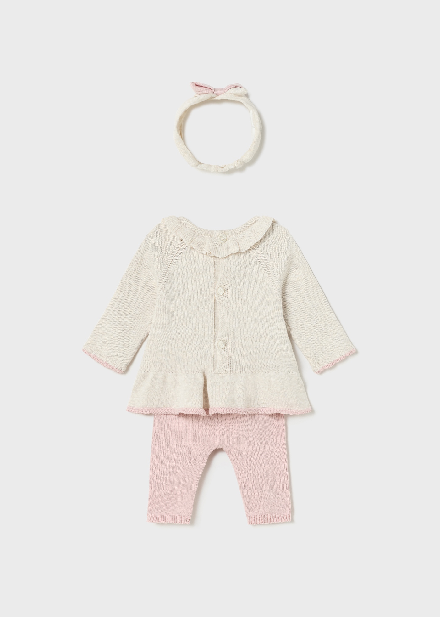 Conjunto de malha de algodão Better Cotton de 3 peças para recém-nascido