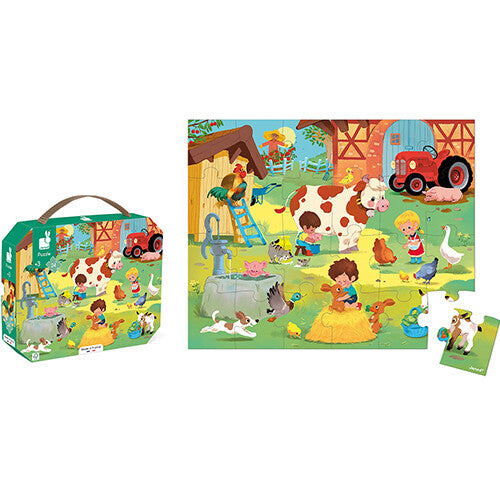 Janod puzzel op de boerderij - 24st