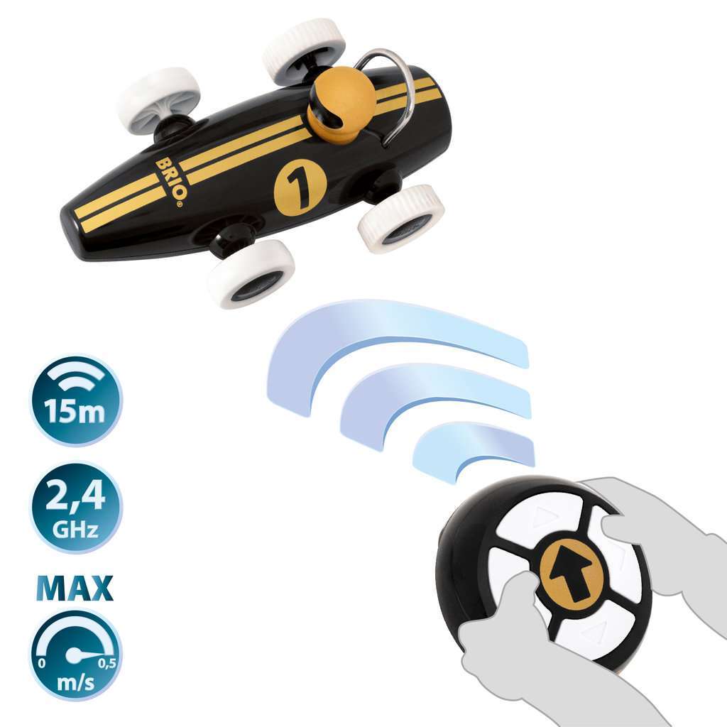 BRIO Spiel RC Rennwagen Schwarz/Gold