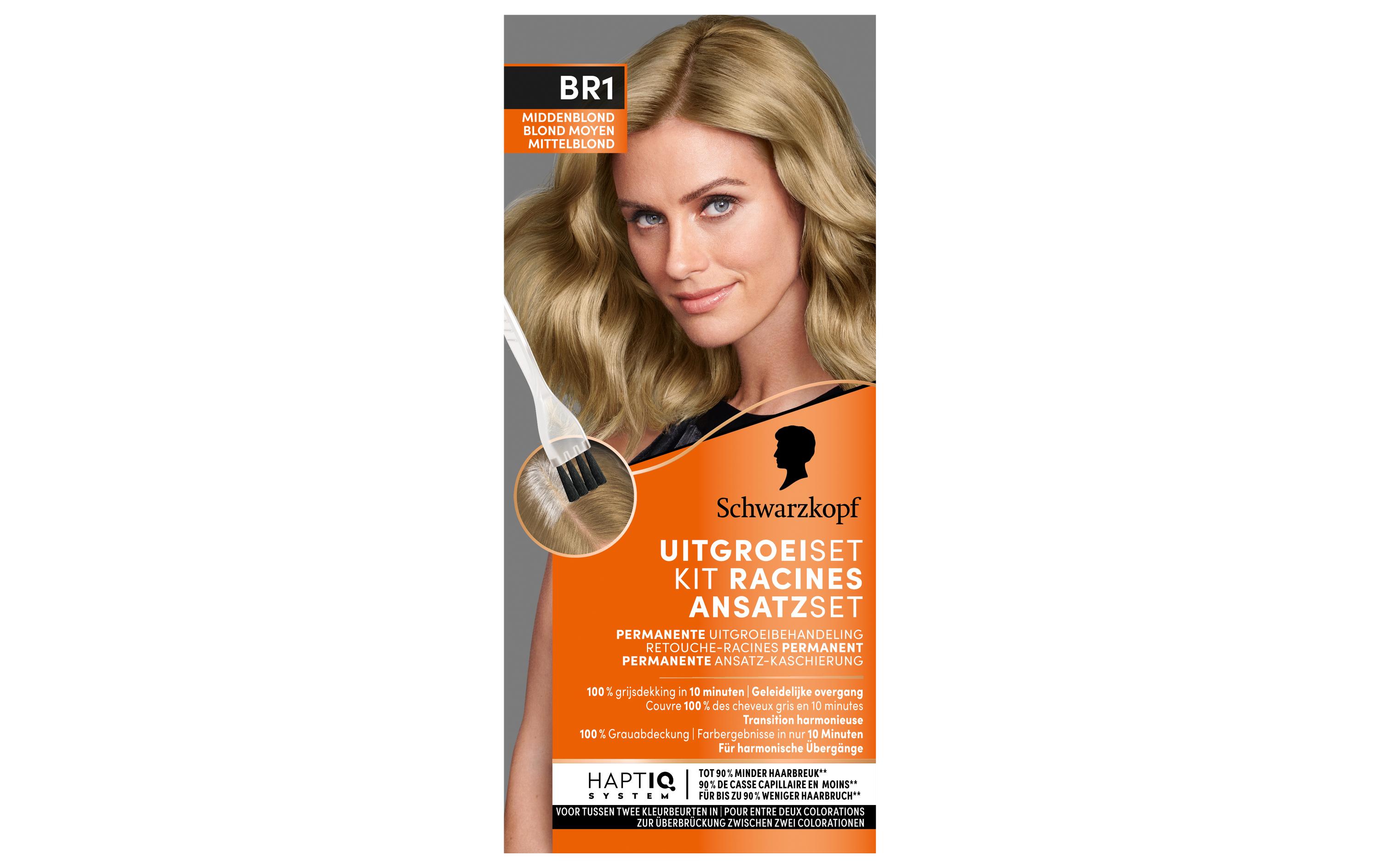 Haarcoloration Mittelblond BR1Permanente Ansatz-Kaschierung verleiht dem Haar harmonische Übergänge