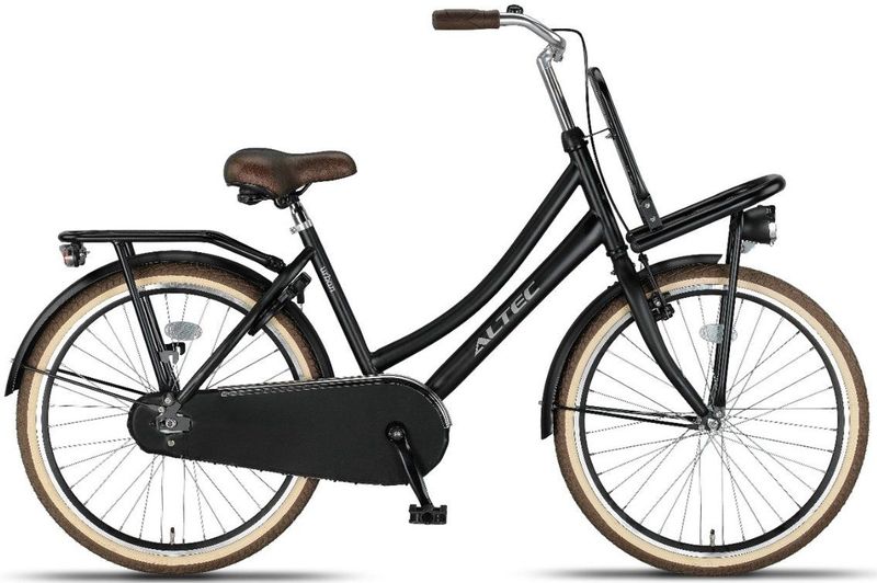 Altec Urban - 24 Inch - Meisjesfiets - Matzwart - Terugtraprem