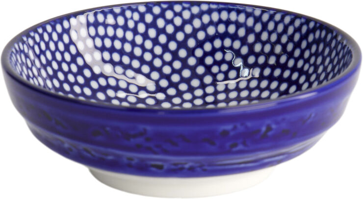 Tokyo Design Studio Nippon Blue Dish 9. 5x3 Dot Blue/white
