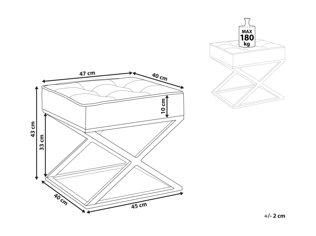 Tabouret en similicuir orange MURDO