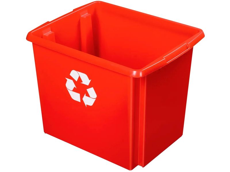 Sigma Home Recyclingeimer Nesta 45 l, Rot Robuste Recycle-Box