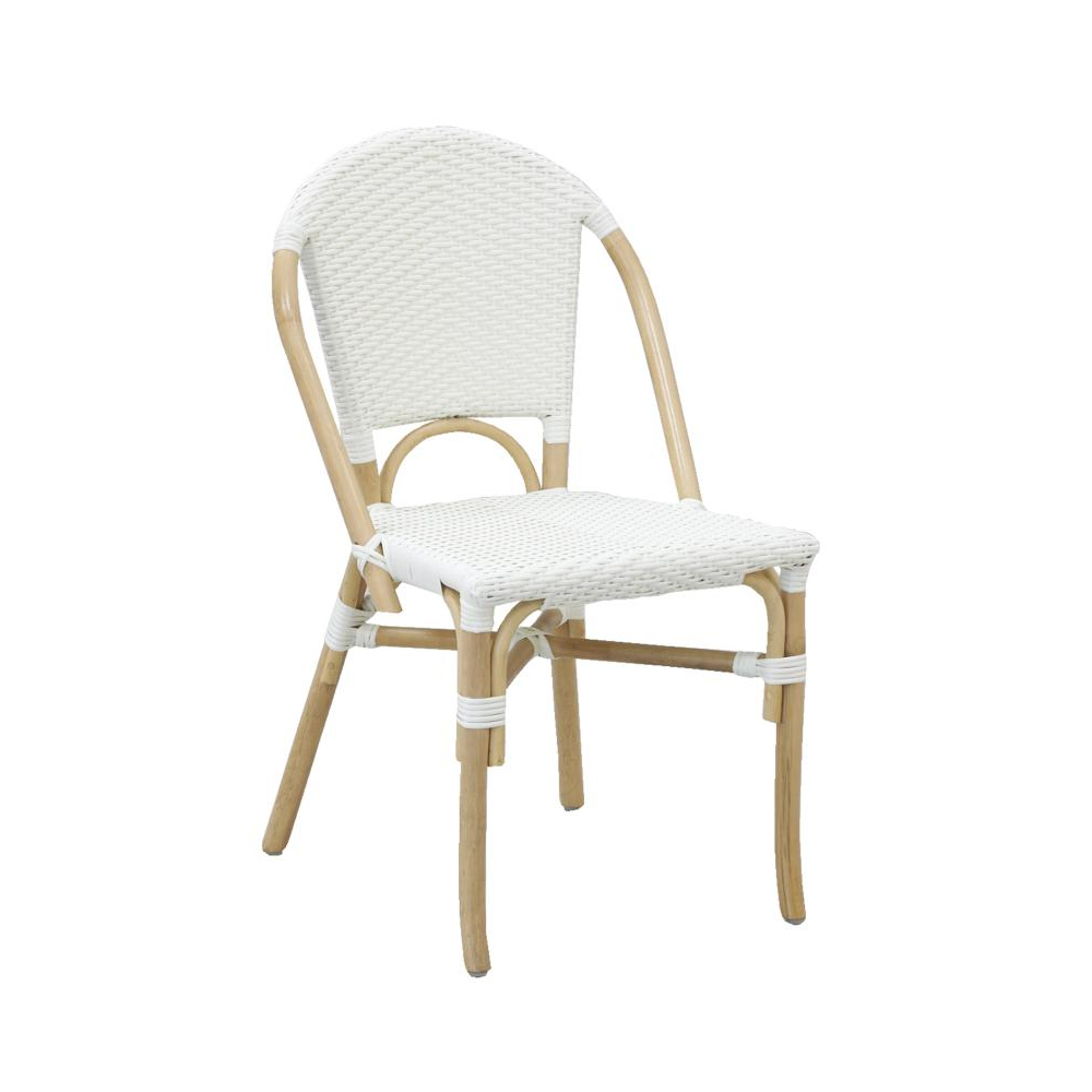 Chaise d'extérieur en rotin et résine (lot de 4)