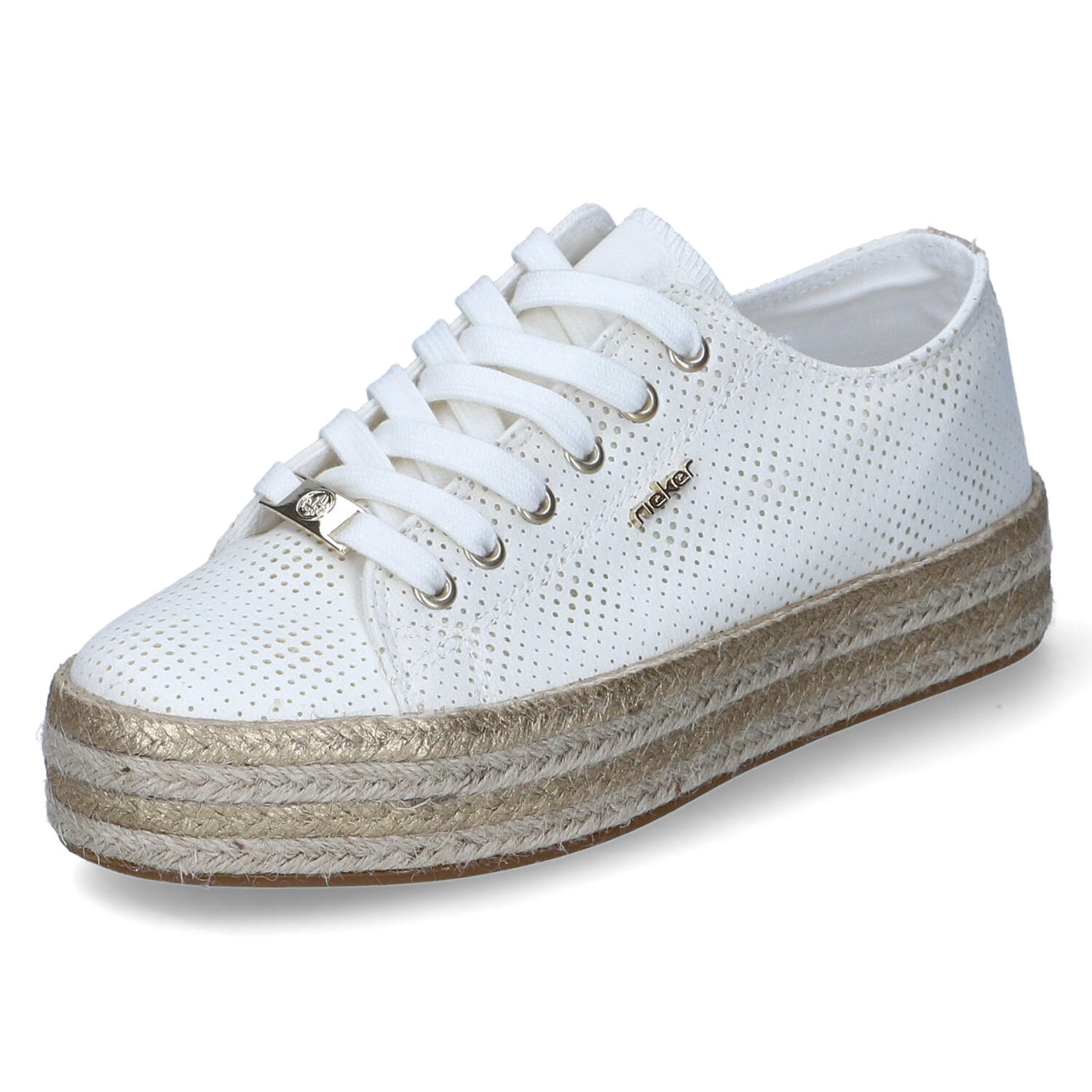 Rieker Schnürschuhe - perlweiss