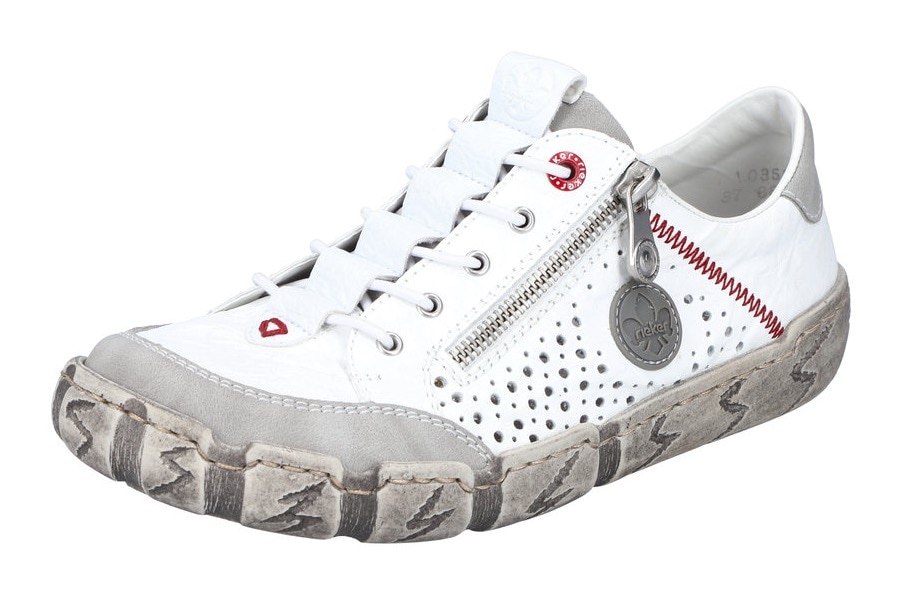 Rieker Slip-On Sneaker  mit Sohle im Used-Look, Freizeitschuh, Halbschuh, Schlupfschuh