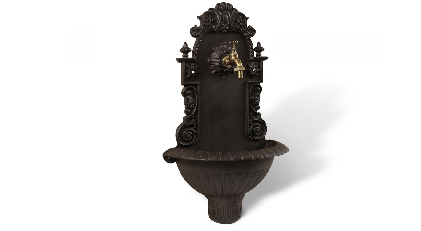 Fontaine de jardin aluminium marron 37x18.5x61.5cm